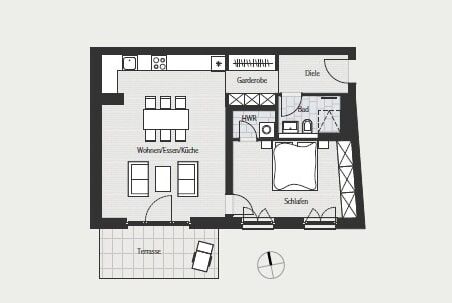 Brand new! 2 room apartment with large terrace in the centre of Berlin - Bild