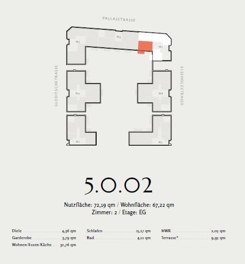 Brand new! 2 room apartment with large terrace in the centre of Berlin - Bild