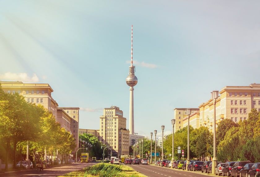 View of Berlin the capital of Germany with period properties