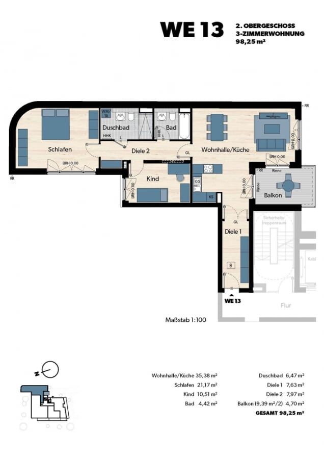 Brand-New 3-Room Luxury Apartment with Spacious Terrace in Prime Location - floor plan