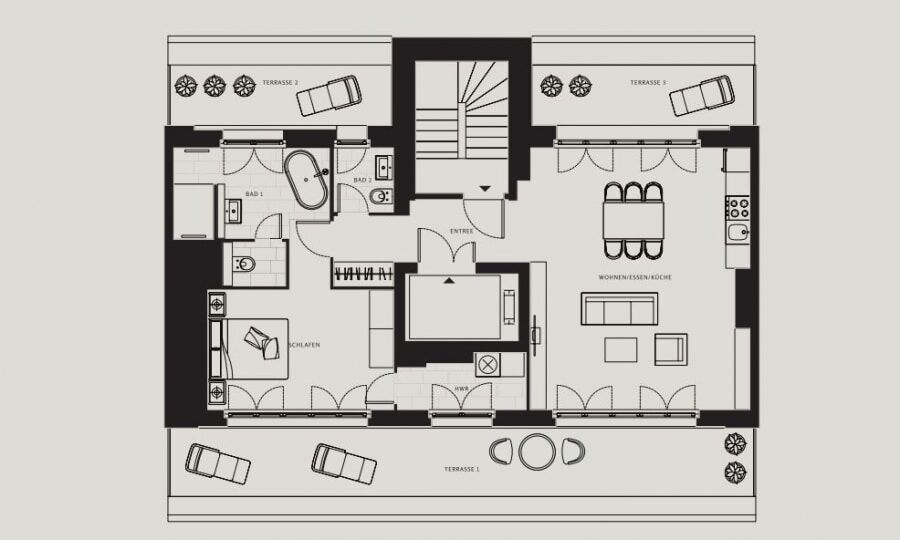 Ready to Move-In: Upper Class Penthouse for Sale by Kurfürstendamm - floor plan
