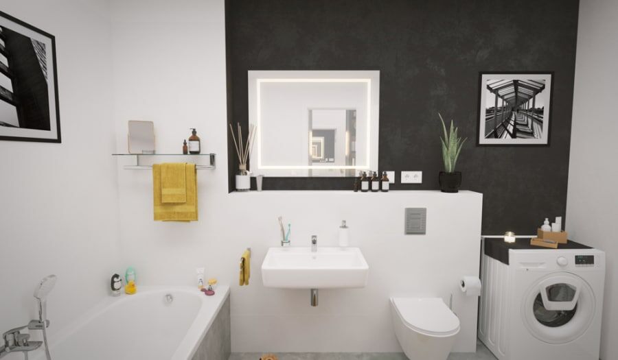 Next to Humannplatz - Prenzlauer Berg! Brand-new 3-room apartment with spacious balcony - Badezimmer