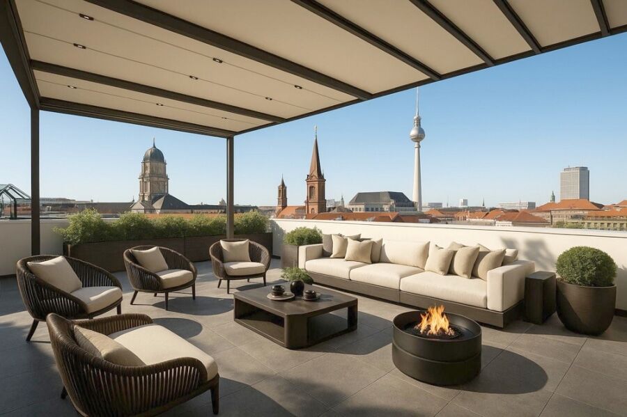 Mitte: Prestigious Penthouse on 3 floors with panoramic Terrace & wintergarden next to Alexanderplatz - Cover photo