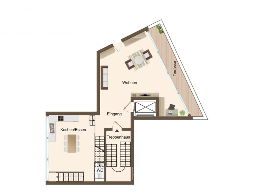 Mitte: Prestigious Penthouse on 3 floors with panoramic Terrace & wintergarden next to Alexanderplatz - floor plan